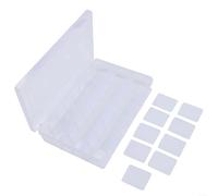 Contenedor de almacenamiento de componentes pequeños con diseño de partición ajustable para clavos, pernos, cuentas, aparejos de pesca y nociones de costura (6 rejillas)