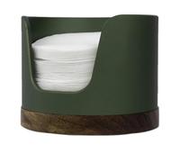 Contenedor de almacenamiento de filtro de café, soporte de papel de filtro, con tapa, organizador de madera a prueba de polvo, estilo vintage de granja para cocina, encimera, hogar
