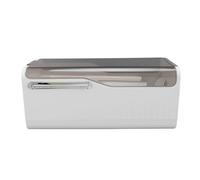 Contenedor De Almacenamiento De Huevos Dispensador Y Organizador De Soporte Para Huevos Con Ruedas Para Almacenamiento En La Puerta Lateral Del Refrigerador Hecho De Material PP (Blanca elegante)