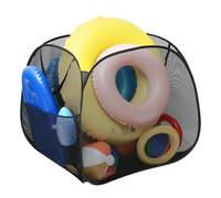 Contenedor de almacenamiento de juguetes para piscina, contenedor plegable con bolsillo de malla, accesorios de natación, organizador de piscina, para pelotas de playa, gafas, inflable, patio