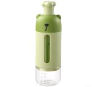Contenedor de almacenamiento de levadura hermético con bomba dosificadora para levadura seca en polvo, suministros para hornear, organización de cocina, 14 cm (verde)
