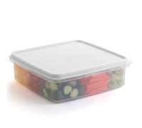 Contenedor de almacenamiento de plástico con tapa, contenedor de 3 litros para cupcakes, hermético, a prueba de fugas, recipiente de plástico sin BPA con tapa para almacenamiento de alimentos,