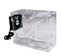 Contenedor de almacenamiento de semillas para pájaros, conchas que soplan transparentes, accesorios para comedero de pájaros de grano pequeño, fácil de limpiar y extraíble, procesador de semillas