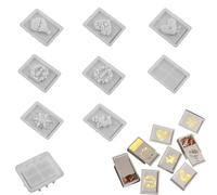 Contenedor De Almacenamiento Dedicado A Moldes De Resina,Kit 9 Piezas Para Artesanía Moldeo | Moldes De Resina Y Hormigón,destinado a la Decoración Mesa Del Hogar Pieza Maestra Cenas Noches Bodas