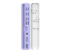 Contenedor de almacenamiento duradero para lápices de 1/2/3, accesorios para bolígrafos digitales, incluyendo adaptadores de puntas y funda de almacenamiento para cables de carga, Purple