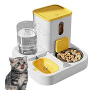 Contenedor de Almacenamiento for Comida Perros, dispensador for Mascotas, comedero automático portátil for golosinas Gatos Gran Capacidad(Yellow)