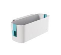 Contenedor de almacenamiento montado en la pared |Organizador que ahorra espacio para baño/cocina |Caja colgante con 2 ganchos, 7 oz |Multifuncional para Cosmética/Oficina (Green)