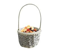 Contenedor De Almacenamiento Para Guardería: Organizador De Escritorio Pequeño, Cuenco Para Dulces Estilo Mimbre, Navideña Decorativa, Porta Huevos De Pascua Portátil, De Baratijas Para