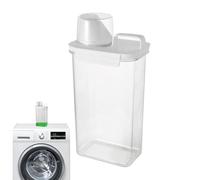 Contenedor de almacenamiento para lavandería, dispensador de detergente líquido, botella de 13 x 8 x 18 cm con taza medidora, arroz, cereales, organización de frijoles