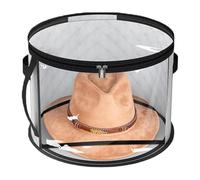 Contenedor de almacenamiento para sombreros - Cubo para sombreros de gran tamaño, bolsa organizadora para sombreros de playa | Bolsa de almacenamiento transparente para sombreros de mujer, se adapta a