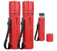 Contenedor de almacenamiento para varilla de electrodo de soldadura, 2 unidades, soporte hermético de tubo de 14 pulgadas para varillas de 10 libras, funda impermeable de ABS rojo con correa de