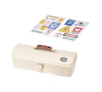 Contenedor de almacenamiento portátil de metal para una organización eficiente de objetos pequeños durante el viaje, caja de almacenamiento de metal portátil