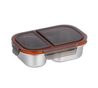 Contenedor De Almuerzo De Acero - Caja De Comida De 800 Ml, Compartimiento Sellado PP, Organizador De Alimentos Con Diseño Resistente A Las Fugas | Carrier Reutilizable Para Viajes De Escolar
