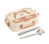 Contenedor de almuerzo de acero resistente a fugas, contenedor compacto y portátil, material seguro, apto para lavavajillas, almacenamiento de alimentos, organizador de comidas para escuela, viajes