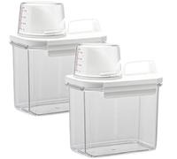 Contenedor de arroz, 2 unidades, 1100 ml, recipiente hermético para almacenamiento de cereales con taza medidora, boquilla para verter, soporte de plástico transparente para arroz, dispensador de gra