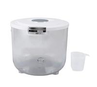 Contenedor de arroz de gran capacidad, contenedor de almacenamiento de arroz sellado transparente, cubo, dispensador de arroz para alimentos de grano de arroz, suministros de (Capacidad de 5 kg/11,0