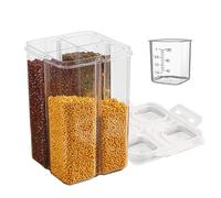 Contenedor de arroz | Dispensador de alimentos secos de 4 rejillas | Cubo de cereales para el hogar | Contenedor de grano sellado para almacenamiento de cocina para el hogar y restaurante