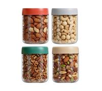 Contenedor De Avena - Contenedor Organizador De Almacenamiento | Frascos De Avena Reutilizables Durante La Noche, Refrigerio De Salsa De Frutas Y Verduras, Tazas De Yogur De Cereales Con Pudín De Chía