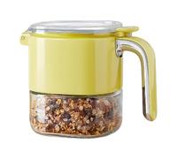 Contenedor de azúcar de - Contenedor de almacenamiento de azúcar con tapa y cuchara, 13,6 x 10,5 x 9 cm, recipiente hermético para almacenamiento en polvo, cocina, mesa de comedor