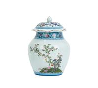 Contenedor de azúcar, latas de té de cerámica, lacadas en oro, contenedores de almacenamiento, decoración del hogar, recipiente de café