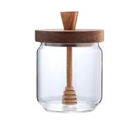 Contenedor de azucareros, Cristalería for miel, recipiente for almacenar, for jarabe, reutilizable, tarro vidrio con forma colmena, for salsas, mesa comedor, gris, 450 ml(Amber,9cmx13.5cm)
