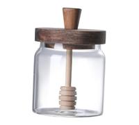 Contenedor de azucareros, Cristalería for miel, recipiente for almacenar, for jarabe, reutilizable, tarro vidrio con forma colmena, for salsas, mesa comedor, gris, 450 ml(Clear,9cmx13.5cm)