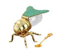 Contenedor de azucareros, Tarro miel con forma abeja, recipiente for almacenar cuchara, for condimentos, ideal for cocina festiva, regalo inauguración la casa, té, desayuno, color D(Color D)