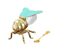 Contenedor de azucareros, Tarro miel con forma abeja, recipiente for almacenar cuchara, for condimentos, ideal for cocina festiva, regalo inauguración la casa, té, desayuno, color D(Color B)