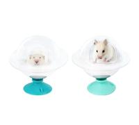 Contenedor de baño de arena de hámster | Cuenco de baño transparente de gran espacio para chinchilla | Tina fácil de limpiar, antiderrames para hámsters jerbos, enanos y sirios
