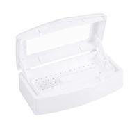 Contenedor de Barbicida Limpio 23 × 13 × 8 Herramientas para Uñas Bandeja Esterilizadora Caja de Esterilización Contenedor de Desinfección Herramientas de Manicura para Salón