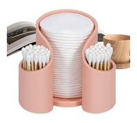 Contenedor de bastoncillos de algodón - Almacenamiento de bastoncillos de algodón | Almacenamiento de palillos de oído | Estuche Qtip de escritorio para maquillaje, hilo dental, bastoncillos de