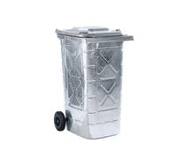Contenedor de basura de chapa de acero, DIN EN 840, capacidad 240 l, galvanizado en caliente, soldado, impermeable al aceite