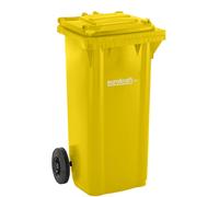 Contenedor de basura de plástico DIN EN 840 eurokraft pro, capacidad 120 l, A x H x P 505 x 1005 x 555 mm
