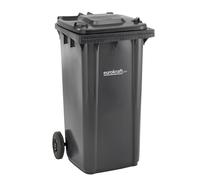 Contenedor de basura de plástico DIN EN 840 eurokraft pro, capacidad 240 l, A x H x P 580 x 1100 x 740 mm