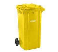 Contenedor de basura de plástico DIN EN 840 eurokraft pro, capacidad 240 l, A x H x P 580 x 1100 x 740 mm