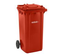 Contenedor de basura de plástico DIN EN 840 eurokraft pro, capacidad 240 l, A x H x P 580 x 1100 x 740 mm