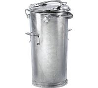 Contenedor de basura modular de chapa de acero, capacidad 50 l, H x Ø 670 x 330 mm, galvanizado al horno