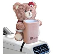 Contenedor De Basura Para Automóvil Bear - Lindo Bote De Basur Para Automóvil 2 En 1 | 30x21x15cm Versátil Muñeco De Peluche Porta Pañuelos Coches Para Servilletas Camión De Basura SUV RV Sedan Vehíc