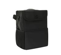 Contenedor de basura plegable para coche, contenedor reutilizable para residuos de viaje, organizador multifunción para vehículos con compartimento para llaves y carteras móviles