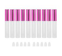 Contenedor de Brillo de Labios DIY translúcido, Herramienta de Maquillaje de Tubo de Aceite de Labios Rojo Rosa, 10 Uds.
