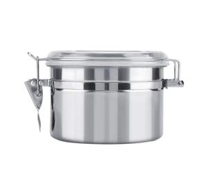 Contenedor de café, tarro de almacenamiento sellado al vacío de acero inoxidable para azúcar, té, grano, bote hermético para cocina (800ml) (genericD5lE-01)