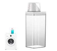 Contenedor de cápsulas para lavandería - Caja de almacenamiento de detergente para ropa, organizador de lavandería portátil para el hogar | Organización de lavandería con tapa de taza medidora prueb