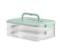 Contenedor de carne - Bandeja de carne en stock, de bloqueo de frescura, organizador reutilizable, recipiente hermético para frigorífico | Estantes de despensa congelador Planificación de comidas