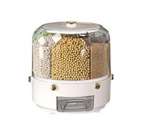 Contenedor de cereales, dispensador de arroz giratorio - Contenedor de frijoles de apoyo de gran capacidad | Dispensador de caramelos giratorio 360º con 6 compartimentos, portátil, org