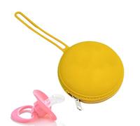 Contenedor de chupete de silicona, soporte de chupete de silicona, bolsa de almacenamiento portátil de silicona impermeable | bolsa de almacenamiento con cremallera con cuerda para llaves de joyería