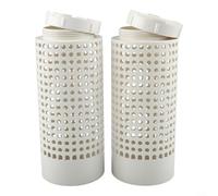 Contenedor de compostaje para espacios pequeños, compostador de tubo de PVC con tapa de bloqueo y ventilación integrada para soportar el proceso de descomposición natural (3 piezas)