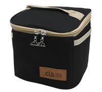 Contenedor de condimentos al aire libre Set 7 tarros de especias portátiles con bolsa de viaje para acampar (negro)