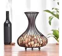 Contenedor de corcho de vino, botella de vino, tapón de corcho, contenedor de almacenamiento de corcho de hierro
