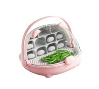 Contenedor de cría de gusanos de seda con tapa ventilada, caja de observación transparente para crecimiento de gusanos de seda y suministro de eclosión