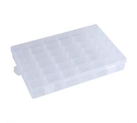 Contenedor de cuentas transparentes, 36 ranuras divisores ajustables, rejilla de plástico transparente para tableta, pastillero, joyero, Organizador de almacenamiento para clasificar